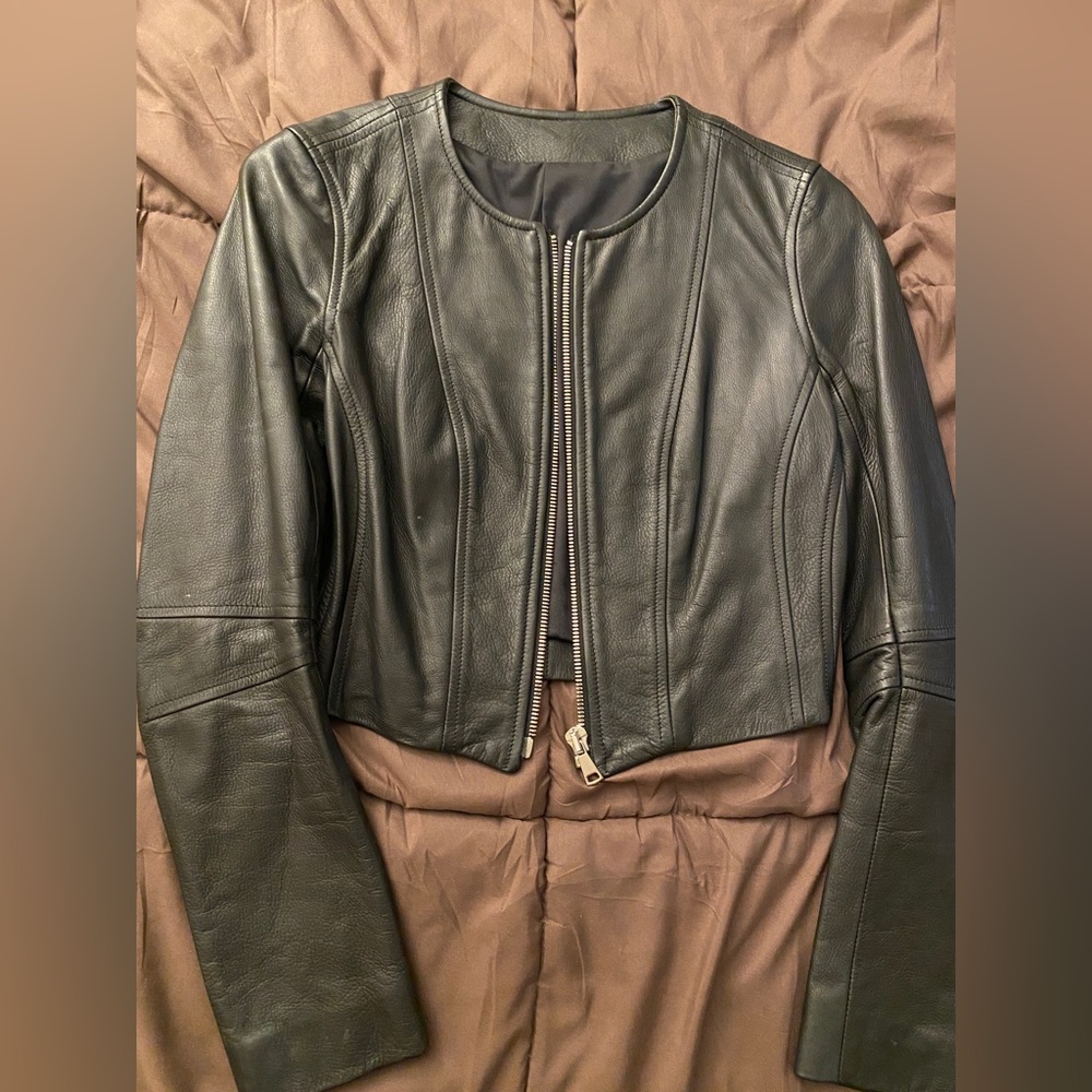 PELLE BLACK LEATHER WOMEN JACKET